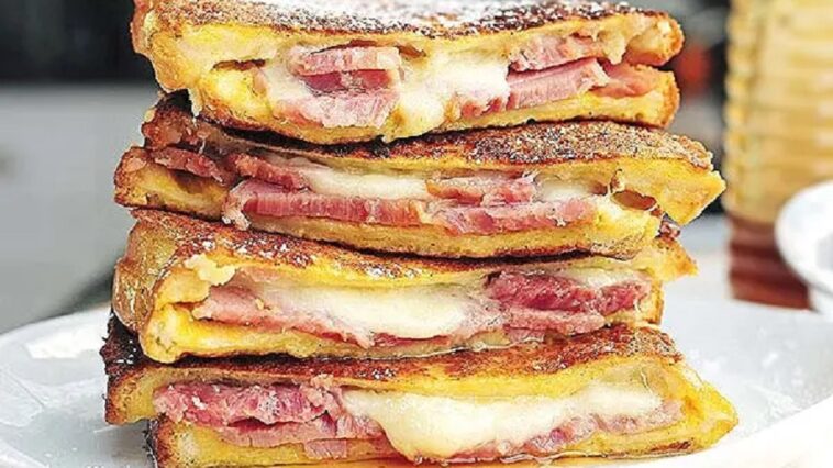 σάντουιτς Monte Cristo,συνταγή για σάντουιτς