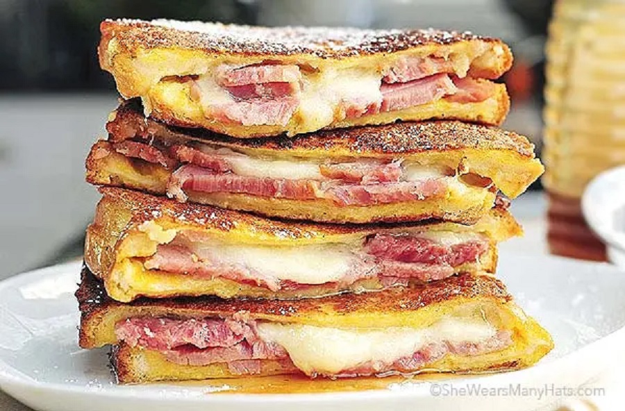 σάντουιτς Monte Cristo,συνταγή για σάντουιτς