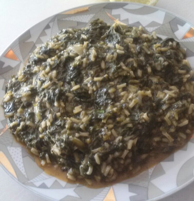 σπανακορυζο, σπανακορυζο με πρασο