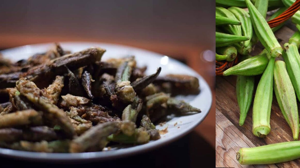 Τηγανητές μπάμιες, γρήγορες και vegetarian με τραγανή γεύση.